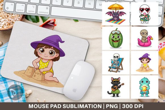 Big Eye Summer Halloween Beach Mouse Pad: A Creative Way to Transform Your Desk Setup