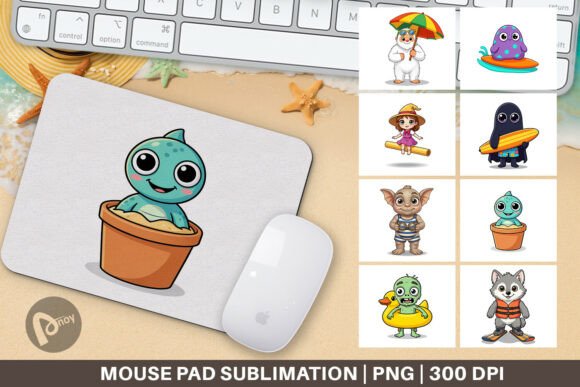 Big Eye Summer Surfing Monster Mouse Pad: Transform Your Desk Into a Productivity Powerhouse