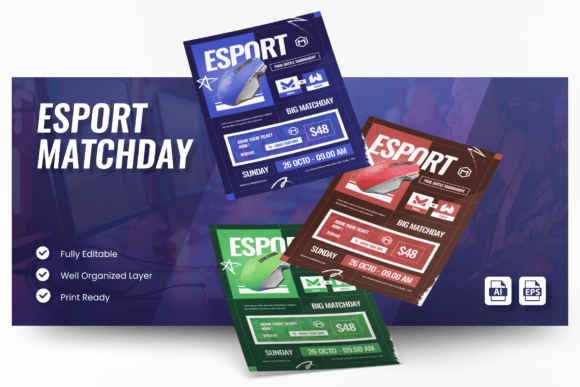 Bold Esports Flyer Template for Tournaments and Events
