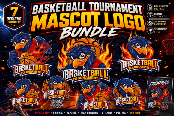 Elevate Your Sports Branding with the Basketball Mascot Esports Logo Collection