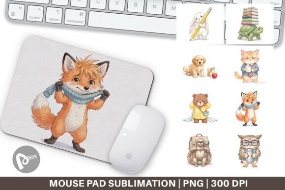 Grumpy School Animal Mouse Pad PNG: A Practical Asset for Desk Setup and Sublimation Workflows