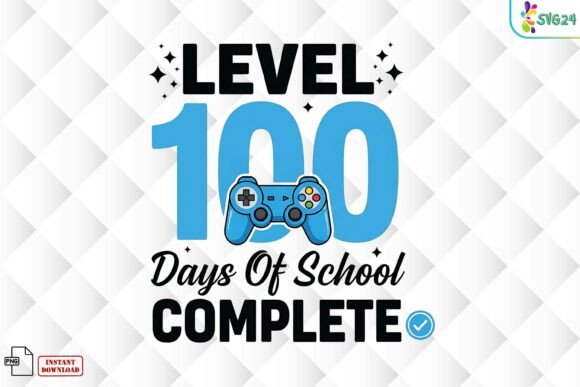 Level 100 School Gamer Kid PNG: A Practical Look at This Classroom Milestone Design