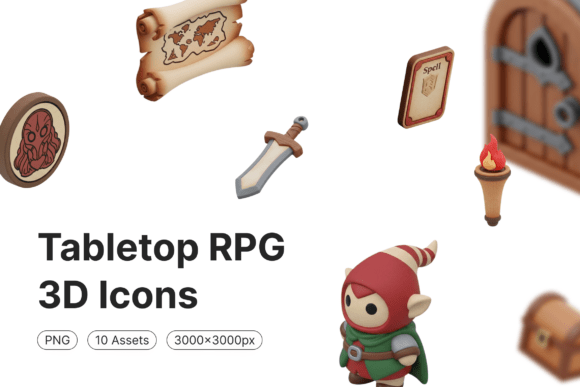 Tabletop RPG 3D Icons