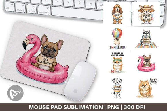 The Grumpy Beach Dog Watercolor Mouse Pad: Where Desktop Aesthetics Meet Everyday Productivity