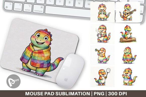 Why the Campfire Dino Watercolor Mouse Pad PNG Belongs on Your Desk
